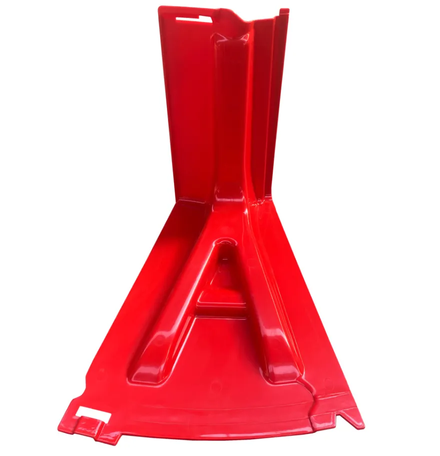 ABS flodbarriere rød H: 52 cm udvendig kurve