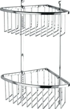 ADORA® hjørnehylde dobbelt trådkurv