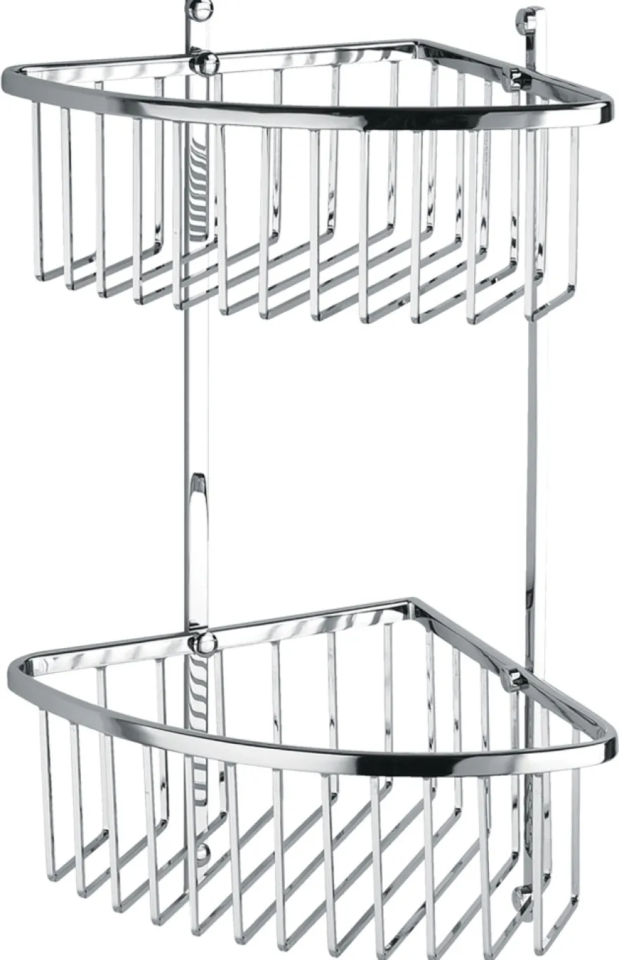 ADORA® hjørnehylde dobbelt trådkurv