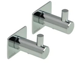 ADORA® håndklædekrog m/tap og plade krom 2 stk.