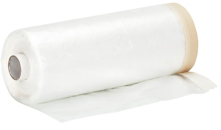 Afdækningsfolie med tape 140 cm x 33 meter - LUXI®