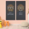 Akustikbillede Art-Acoustic speak 60 x 120 cm - mørk grå