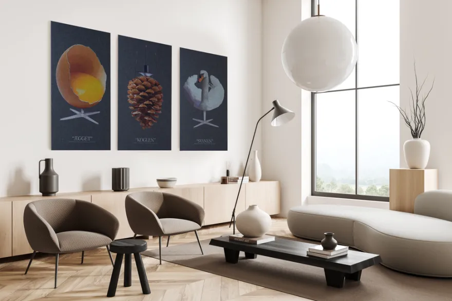 Akustikbillede Art-Acoustic ægget 60 x 120 cm - mørk grå