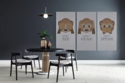 Akustikbillede Art-Acoustic speak 60 x 120 cm - lys grå
