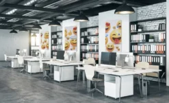 Akustikbillede Art-Acoustic emoji I 60 x 120 cm - hvid