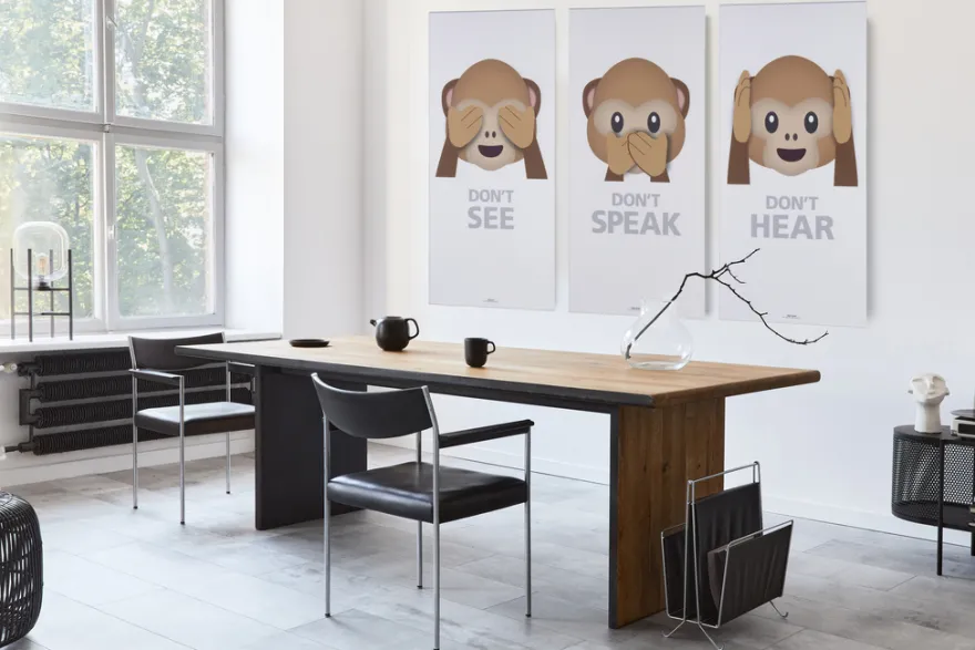 Akustikbillede Art-Acoustic hear 60 x 120 cm - hvid