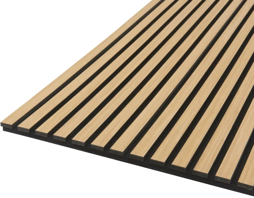Akustikpanel Quanti light oak 18 x 520 x 2440 mm - Køb i butik