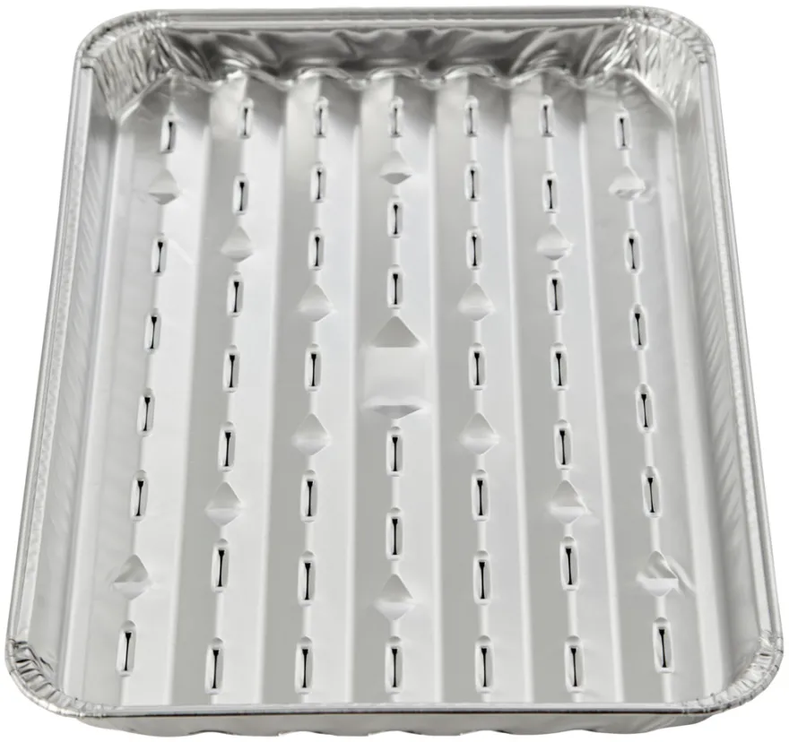 Alubakke med huller 34,2 x 22,8 cm 5 stk. - Grillexpert®