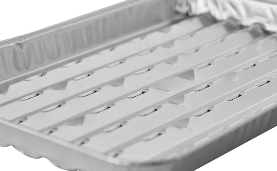 Alubakke med huller 34,2 x 22,8 cm 5 stk. - Grillexpert®