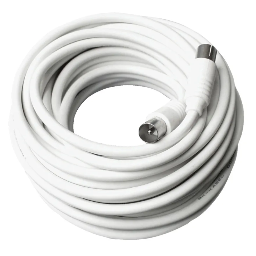 Antennekabel m/stik std. coax 10 meter - Elworks