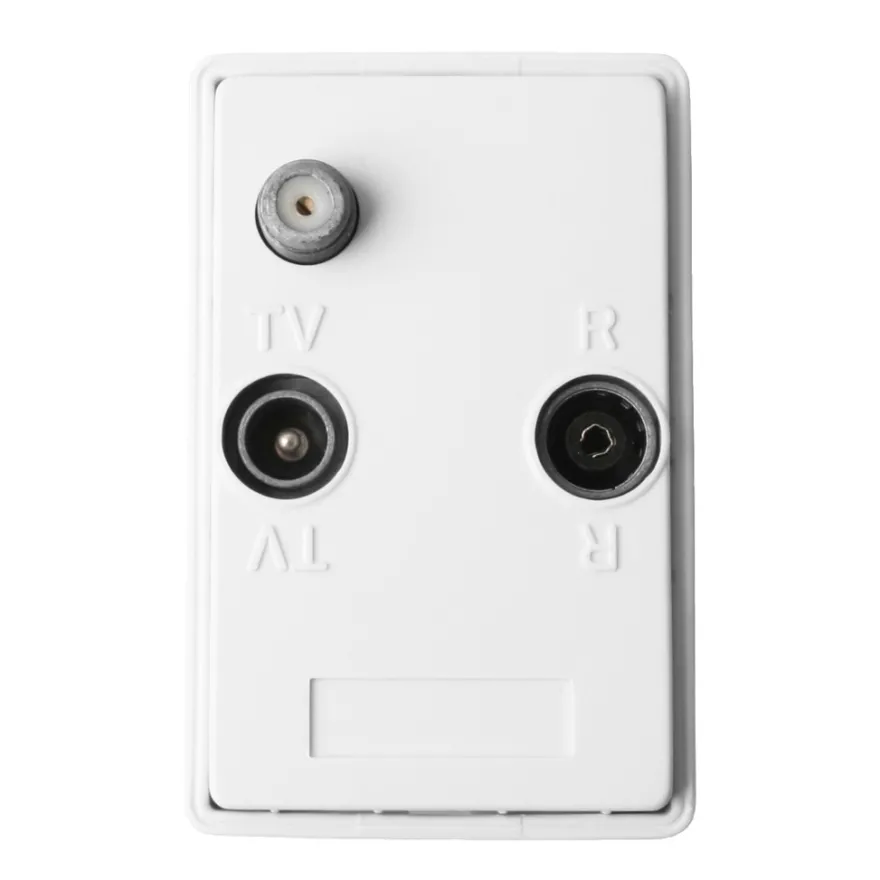 Antenneudtag radio/TV/data hvid