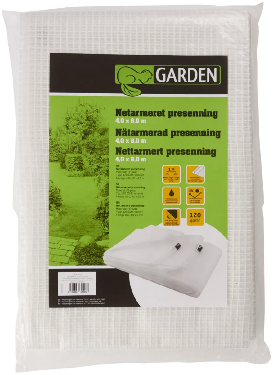 Armeret presenning 400 x 800 cm 32 m² - Garden®