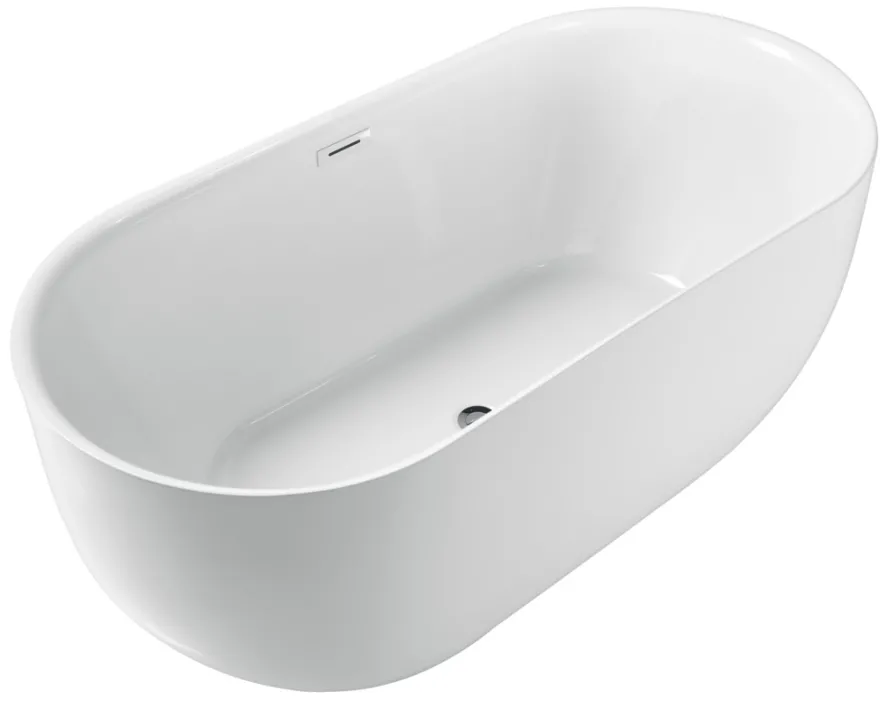 Badekar ovalt fritstående L170 x B78 x H60 cm