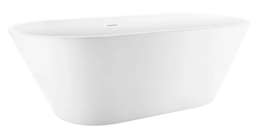 Badekar ovalt fritstående 166 x 72 x 58 cm