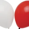 Balloner 23 cm 12 stk. rød/hvid