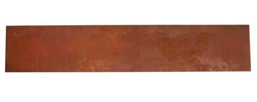 Bedkant med bukket kant cortenstål 24 x 125 cm