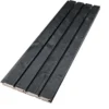 Beklædning lodret sort 25 x 125 x 3000 mm 4-pk.