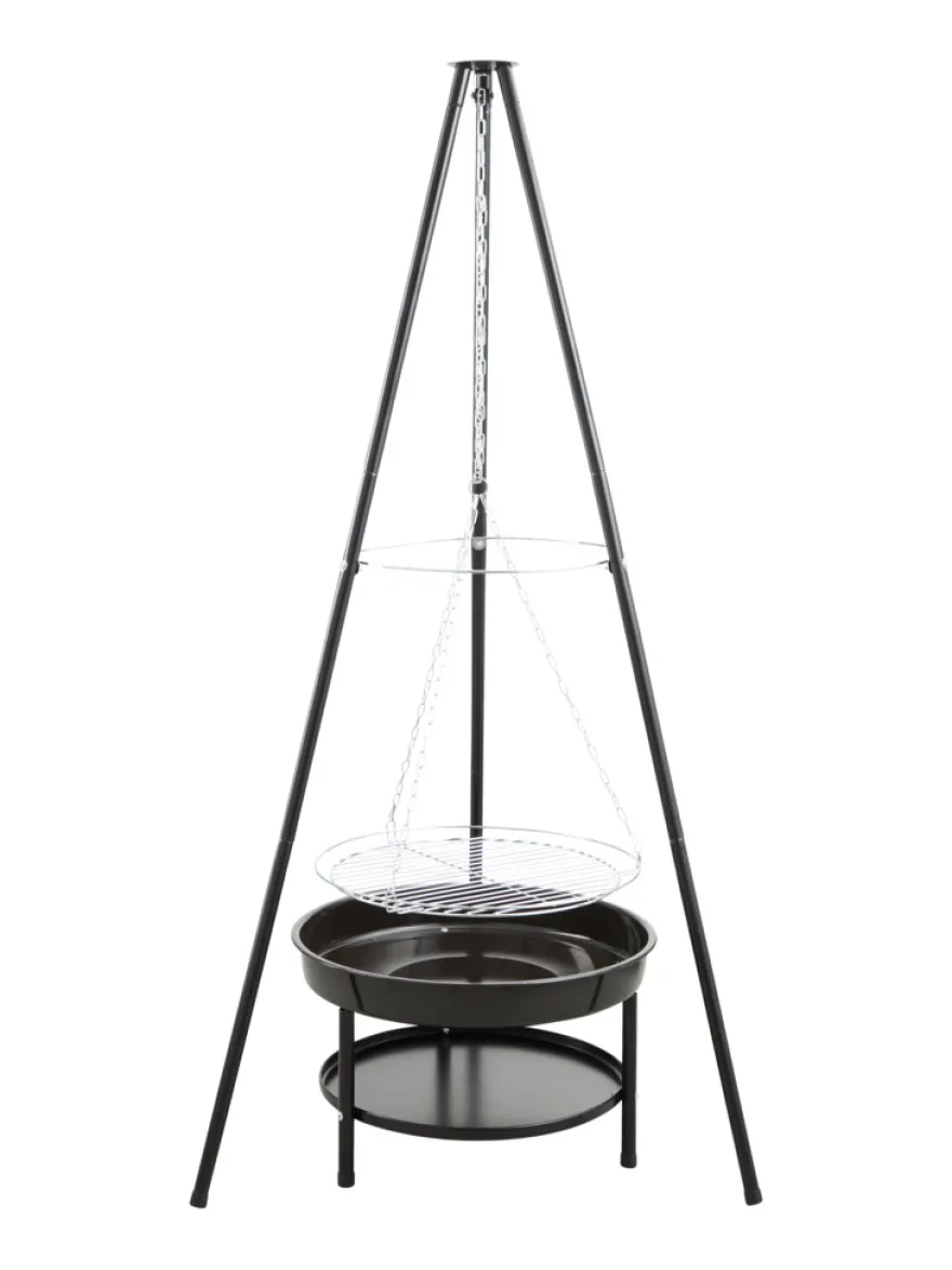 Bålsted tripod med bålfad og rist - Grillexpert®