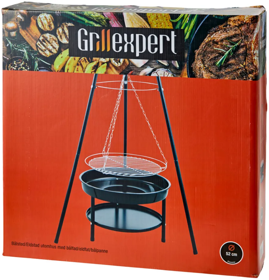 Bålsted tripod med bålfad og rist - Grillexpert®