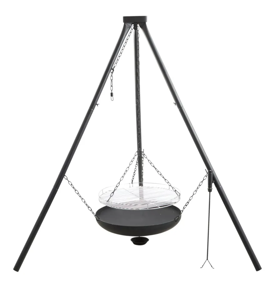 Bålsted tripod med bålfad og rist Ø55 cm - Grillexpert®