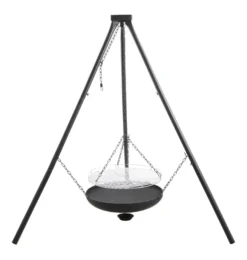 Bålsted tripod med bålfad og rist Ø55 cm - Grillexpert®