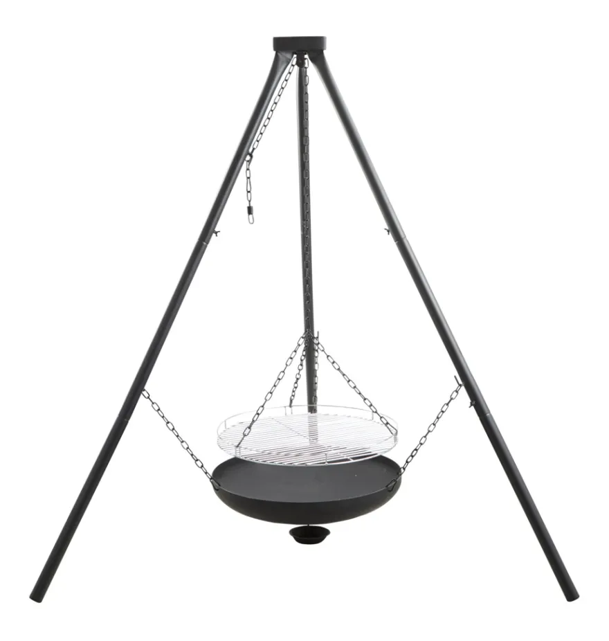 Bålsted tripod med bålfad og rist Ø55 cm - Grillexpert®