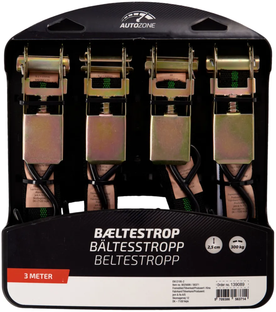 Bæltestropper 300 cm 4 stk. - AutoZone®