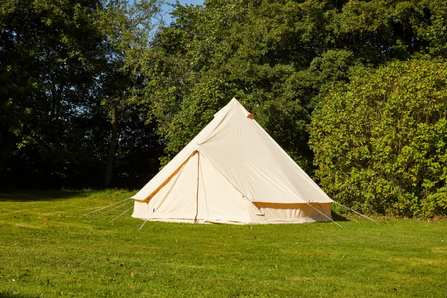 Blue Moose telt Bell glamping 500 x 500 cm
