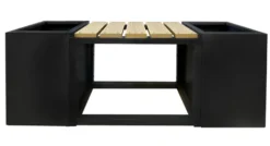Bænk Easy sort stål 120 x 30 x 45 cm