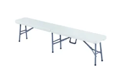 Bænk foldbar 184 cm hvid - Sunlife®
