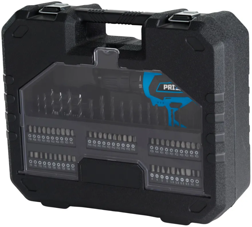 Bore-/skruemaskine akku 20 V 85 dele - PRIZE®