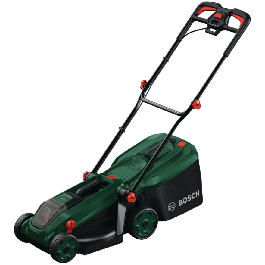 Bosch Akku Rotak 3-i-1-plæneklipper 18 V 5,0 Ah