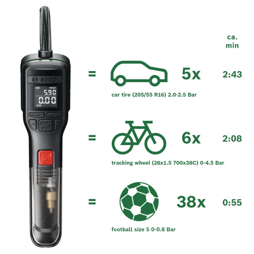 Bosch PNEO akku trykluftpumpe 3,6 V