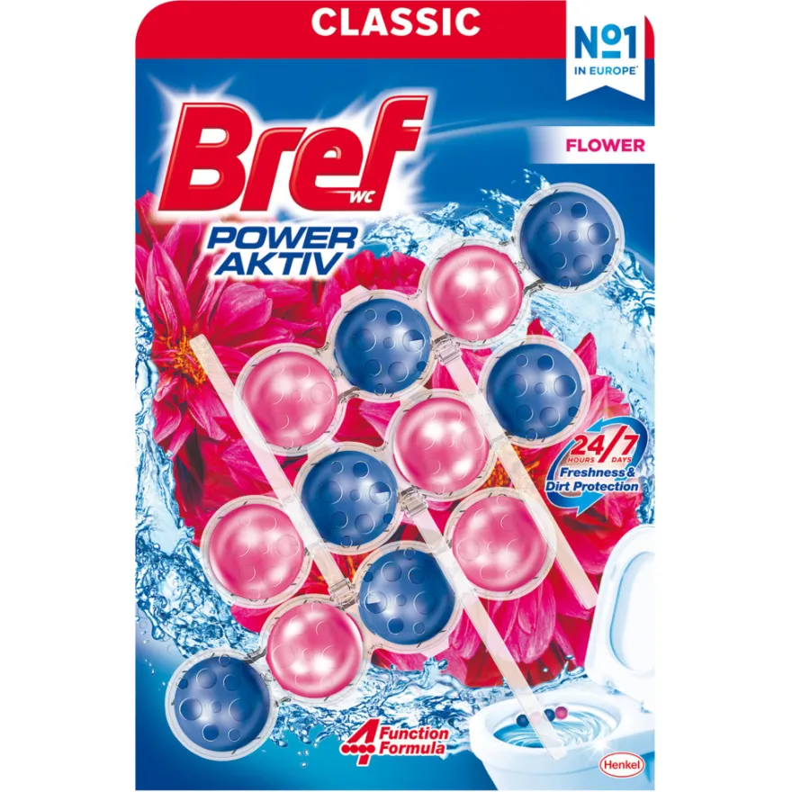 Bref Power Active Flower toiletblok 3 x 50 g