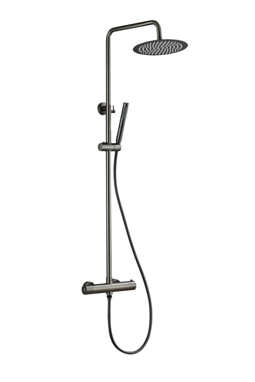Brusesæt m/termostat Ø250 mm gunmetal