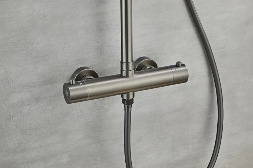 Brusesæt m/termostat Ø250 mm gunmetal