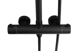 Brusesæt m/termostat Ø250 mm sort