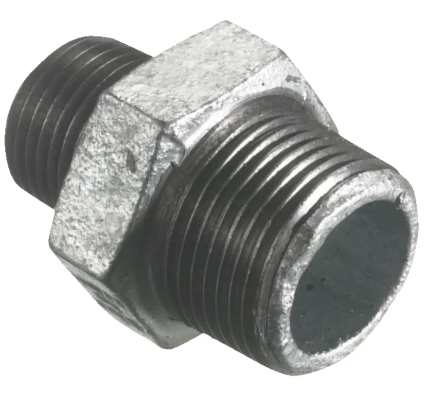 Brystnippel galvaniseret 1/2" x 3/8"
