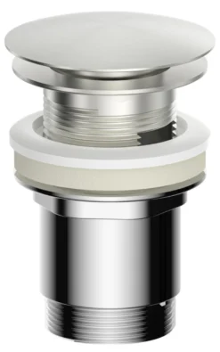Bundventil pop-up 1 1/4" Ø66 mm børstet stål