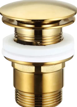 Bundventil pop-up 1 1/4" Ø66 mm børstet guld