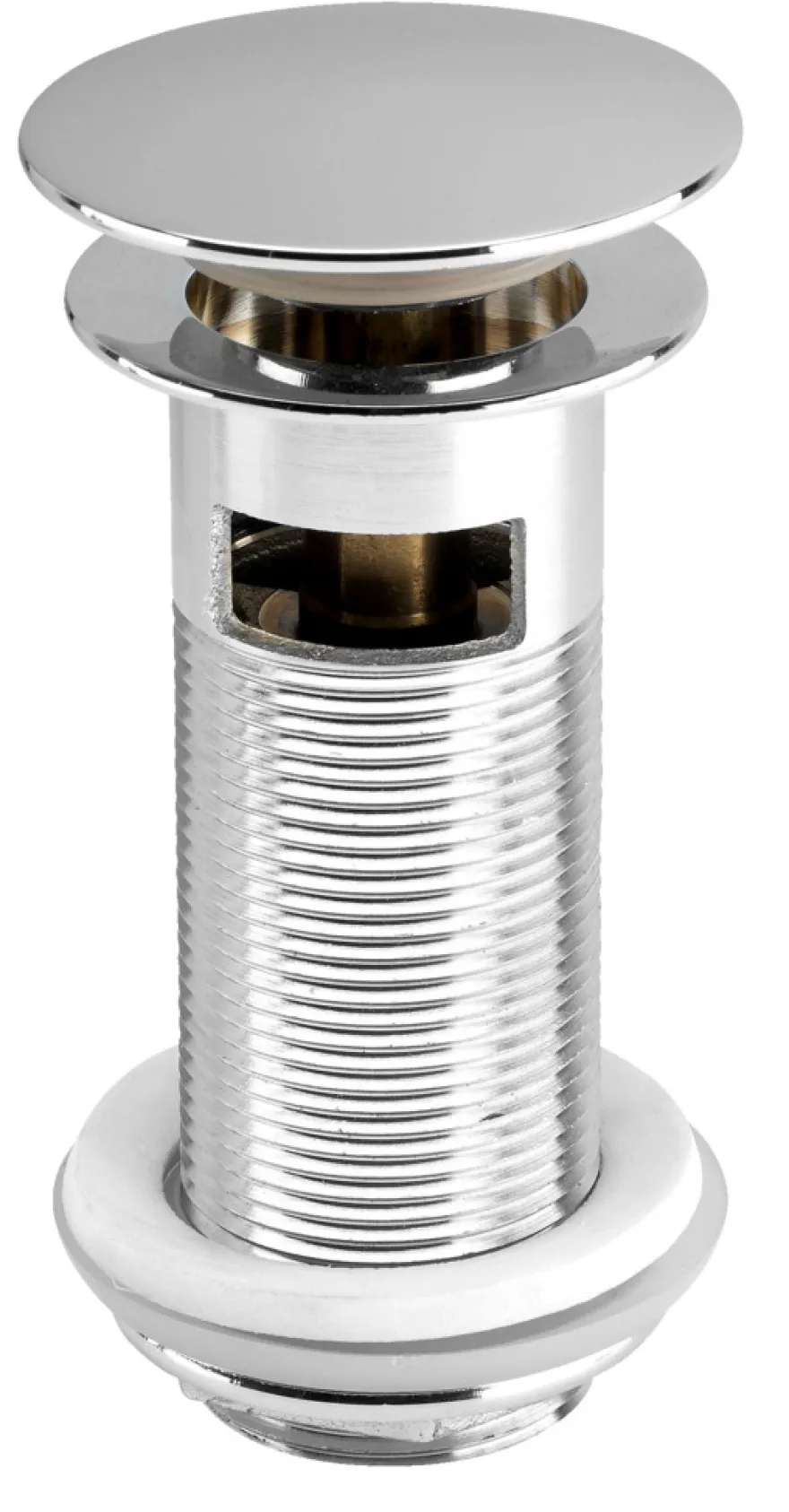 Bundventil Push pop-up 1 1/4" krom