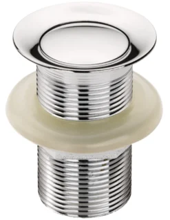 Bundventil uden overløb Push pop-up 1 1/4" krom