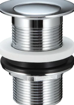 Bundventil uden overløb Push pop-up 1 1/4" krom