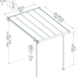 Canopia by Palram Sierra terrasseoverdækning 9,3 m²