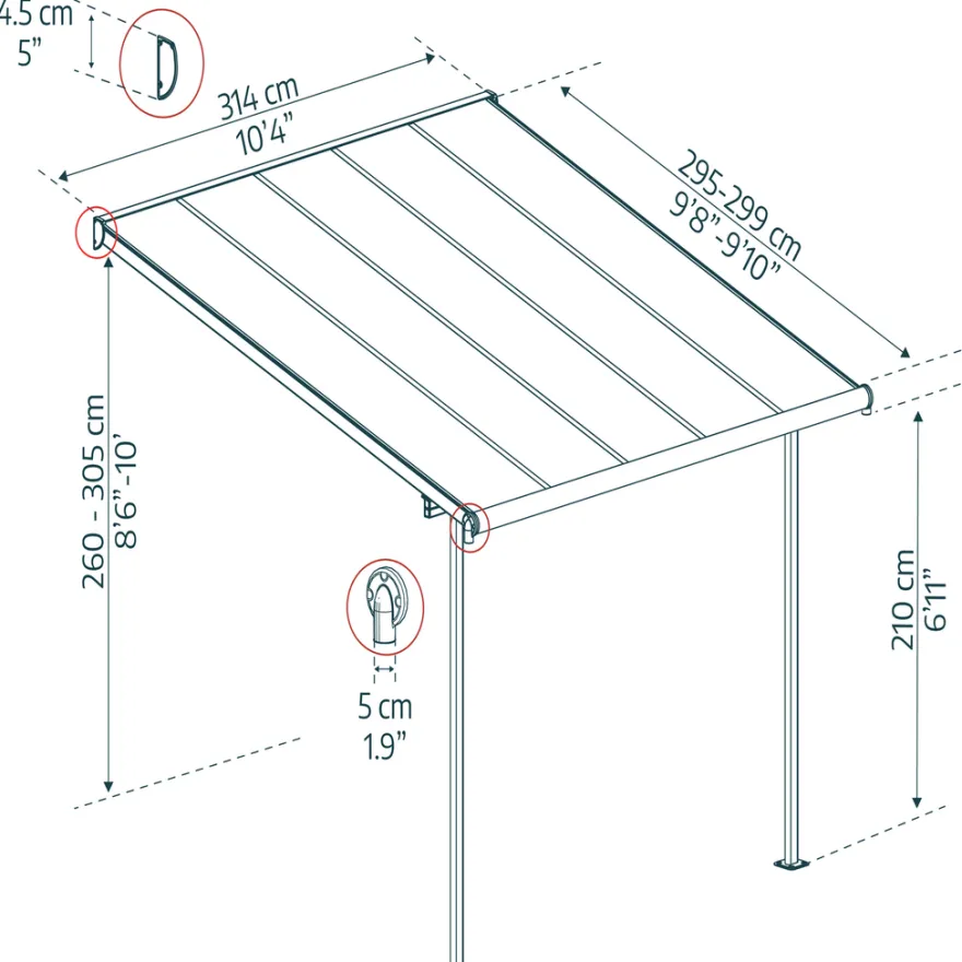 Canopia by Palram Sierra terrasseoverdækning 9,3 m²