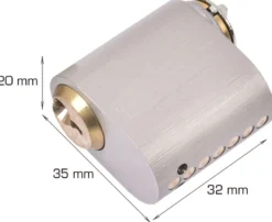 Cylinder oval 7-stift 2 stk.