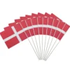 Dannebrog på bambuspind 10 stk.