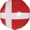 Dannebrogsflag folieballon Ø 45 cm