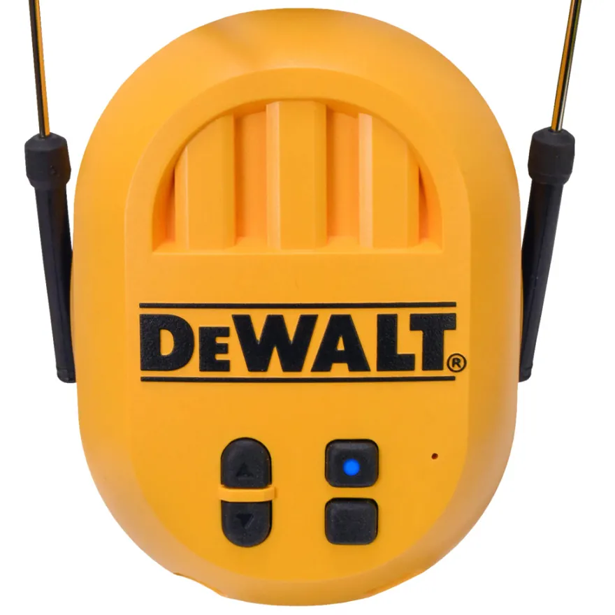 Dewalt høreværn med Bluetooth sort/gul