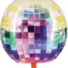 Discokugle folieballon multifarvet 1 stk. Ø35 cm